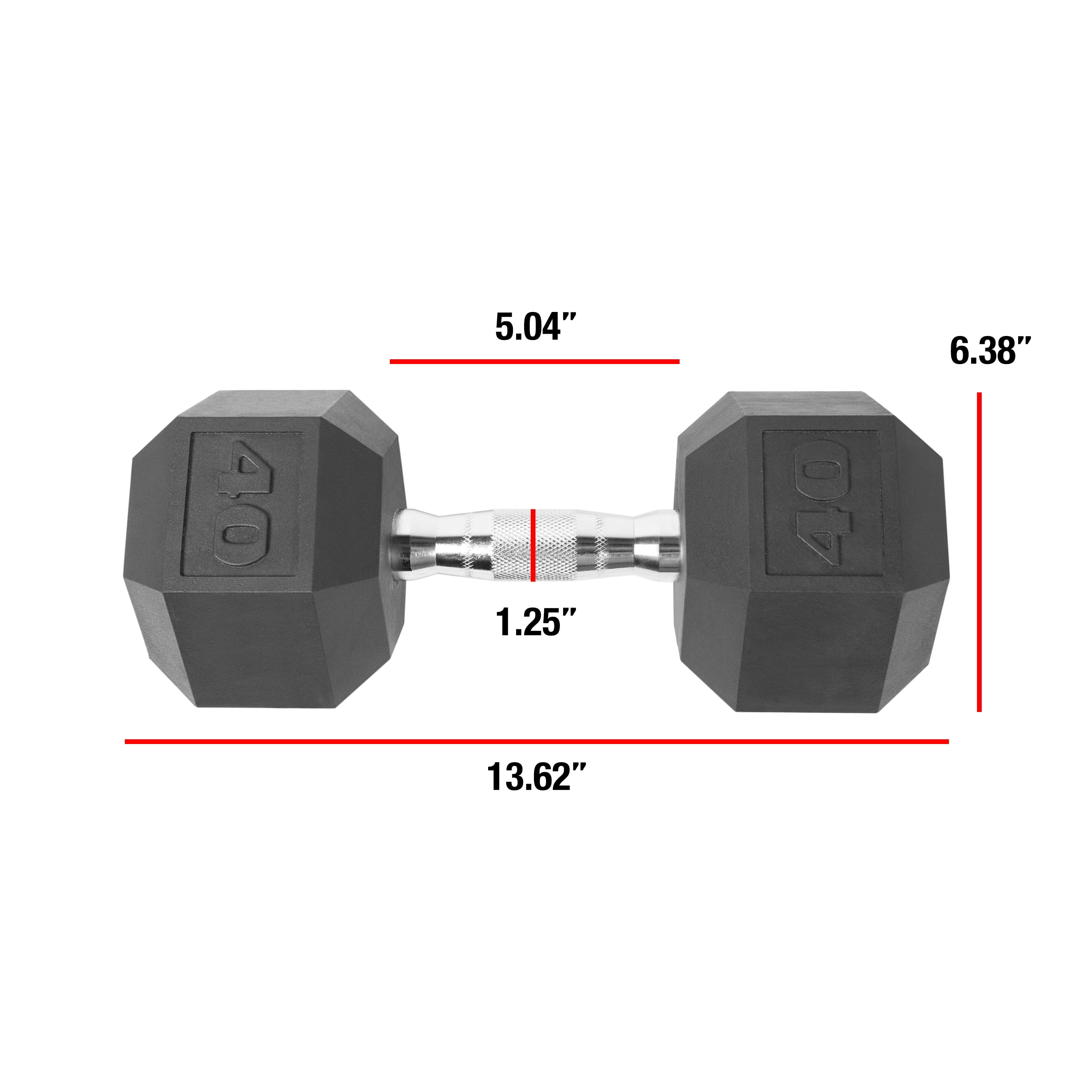 CAP Barbell Coated Hex Dumbbell, Single 40 lbs