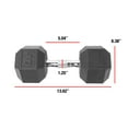 thumbnail image 3 of (2 pack) CAP Barbell Coated Hex Dumbbell, Single 40 lbs, 3 of 8