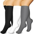 thumbnail image 1 of MesaSe Plus Size Compression Socks for Women-3 pairs Wide Calf Knee High Compression Socks Support for Circulation 3XL, 1 of 6