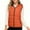 Saffron, variant on Women's Casual Hooded Sleeveless Down Vest - Plus Size, Orange-Yellow, XL