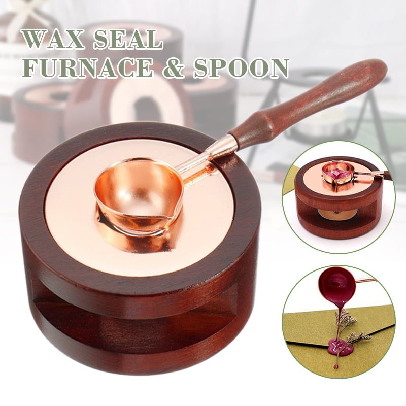 Retro Wax Stamp Stove Melting Pot Tool Furnace Spoon Sealing DIY