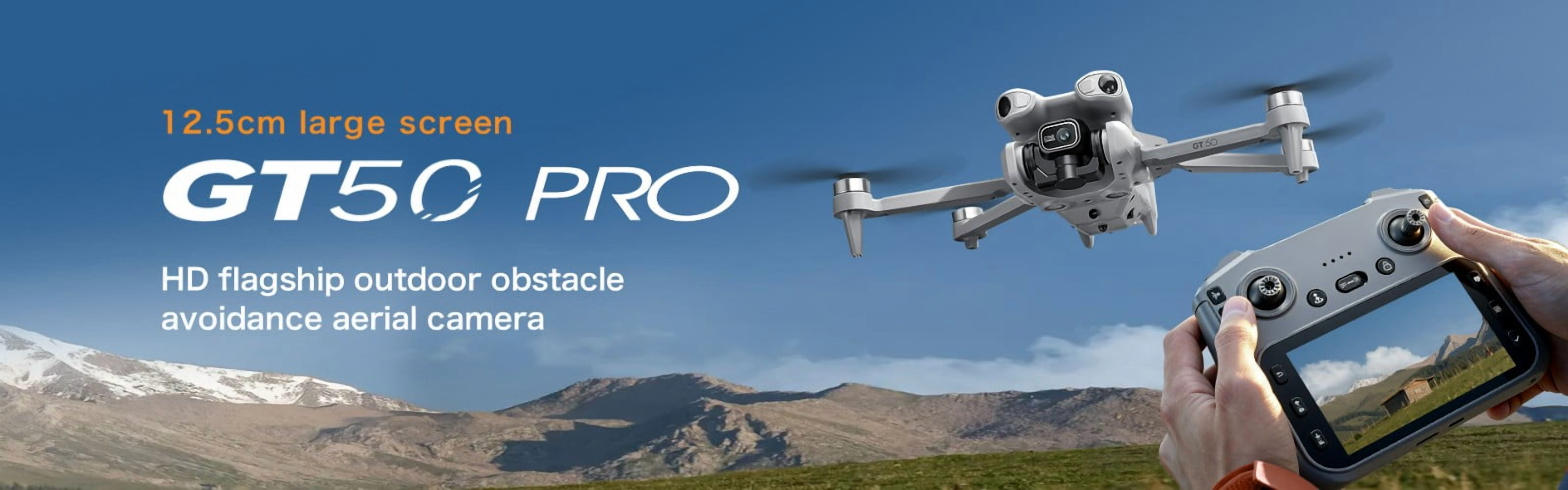 Drone with 4.9inch 1080P ESC Camera, Brushless Motor, 2.4G RC Quadcopter with 360°Stunt Roll, One Click Takeoff And Landing