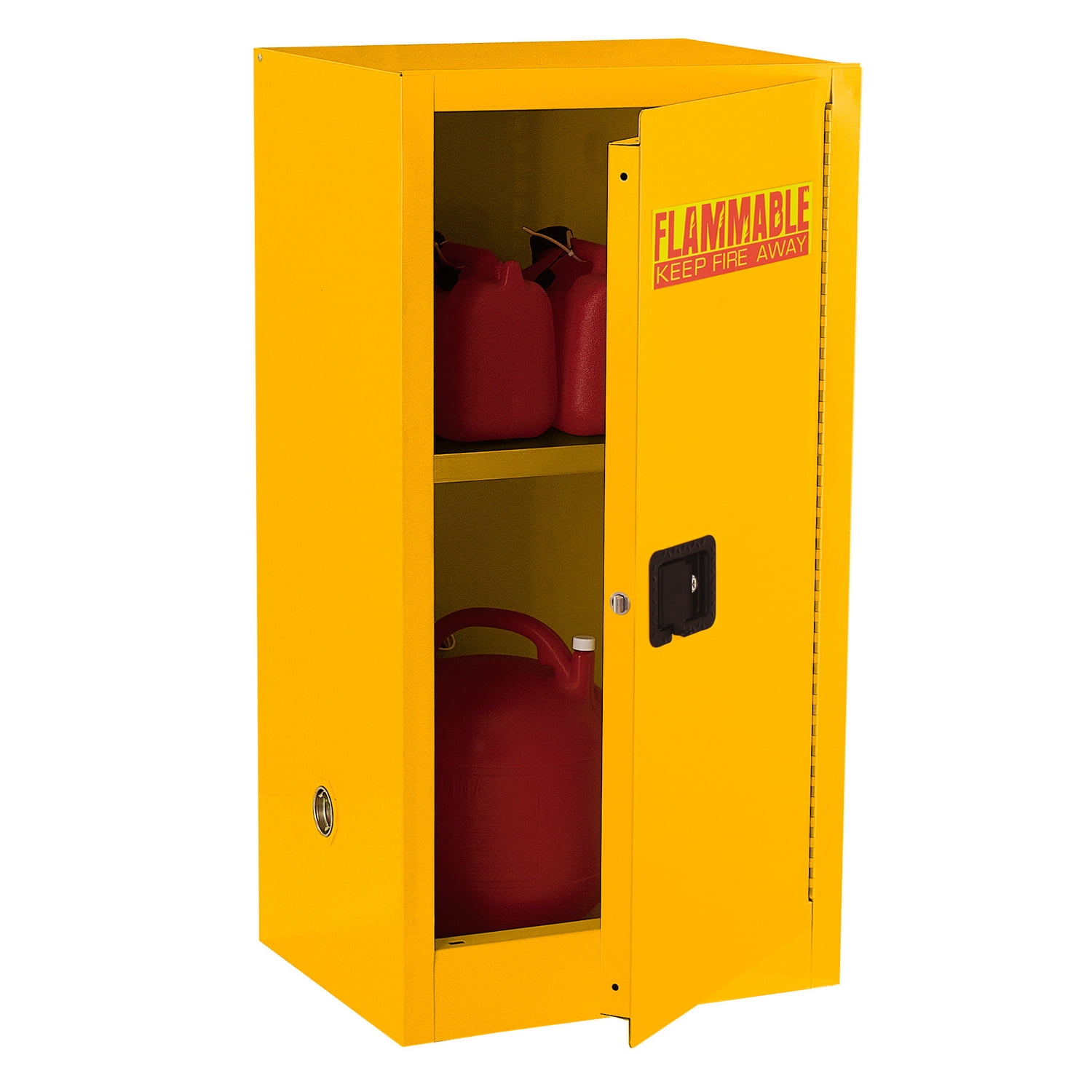 Edsal Steel Freestanding Flammable Liquid Safety Single-Door Storage Cabinet in Yellow (44 in. H x 23 in. W x 18 in. D)