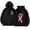 Z1-Black, variant on Breast Cancer Awareness Hope Pink Ribbon Support Brave Fight Front and Back Hoodie Sweatshirt