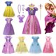 thumbnail image 2 of Vestido de princesa de Disney para niñas, disfraz de Rapunzel, Blancanieves, Cenicienta, fiesta de cumpleaños, 2 of 5