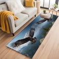 thumbnail image 2 of Rectangle Rug 2x6Ft Bald Eagle Soaring Above Mountains Wild Birds Soft Indoor Throw Rugs Carpets for Living Dining Bedroom Kids Room Non-Slip Playroom Crawl Rug Floor Mats Nature Photography, 2 of 9