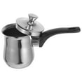 thumbnail image 4 of KAKOWELY turkish coffee pot Stainless Steel Turkish Coffee Pot With Lid And Long Handle 180ml For Milk Frothing And Butter Melting Small Sauce Pan Stove Top Pot For Camping And Home Use, 4 of 4
