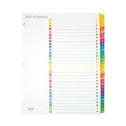Office Depot Table Of Contents Customizable Index With Preprinted Tabs, Assorted Colors, Numbered 1-31, 14707