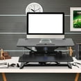 thumbnail image 5 of Ainfox Home Office Adjustable Height Double Tier Electric Lift Desk Base Computer Table Stent Place On The Table,Black, 5 of 6