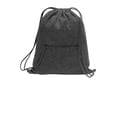 thumbnail image 2 of Port & Co Adult Unisex Electric Heather Cinch Pack Bag Dark Hthr Grey One Size Fits All, 2 of 2