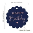 thumbnail image 6 of Inkdotpot Happy Birthday Bottle Tag Real Rose Gold Foil Favor Hang Tags 100 Pack, 6 of 7