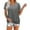 Dark Gray, variant on UAMVSH Womens T Shirts Short Sleeve Pleated Dressy Casual Scoop Neck Fashion Summer Tops Blouses