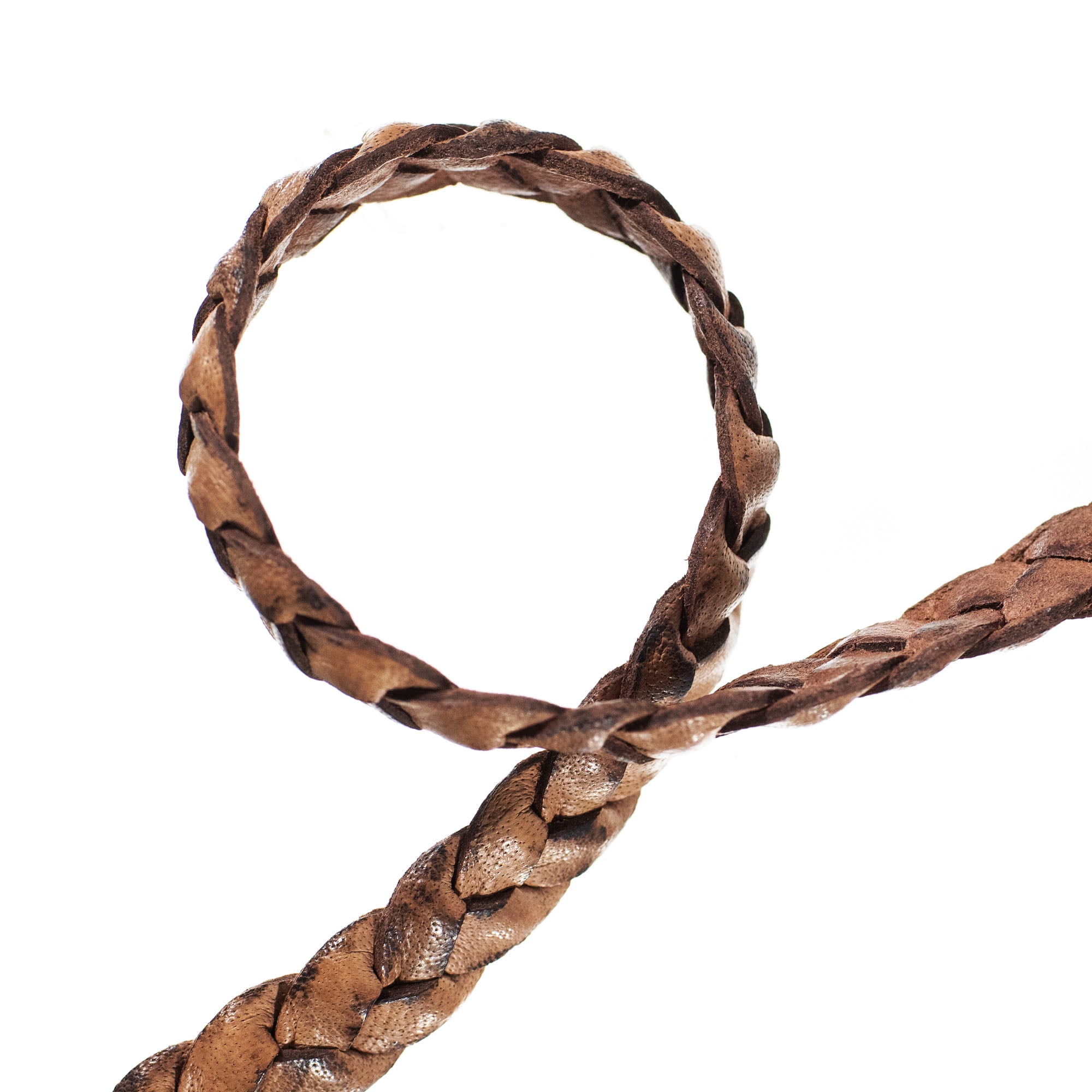 Craft County Flat Braided Leather Craft Cord - 5mm or 10mm Diameter - 5, 10, or 25 Yard Lengths - Make Jewelry, Bracelets, Necklaces, Belts, Pet Leashes and Other DIY Projects
