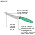 thumbnail image 4 of Farberware Couteau Utilitaire Dentelé à Prise Douce, 5,5 Pouces, Vert, 4 of 6