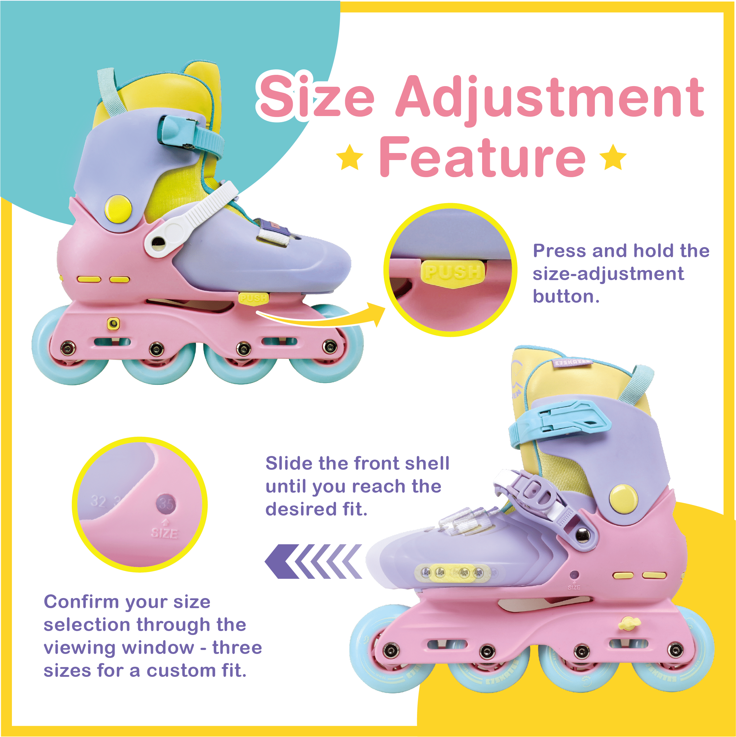 C7skates Jelly Nostalgic Jr. Youth Inline Skates (Size M)