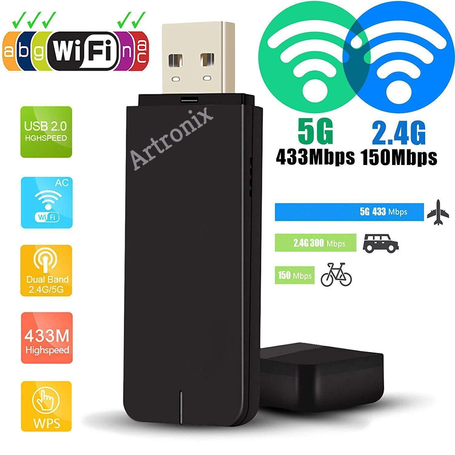 Dual Band 5G 2.4G 600Mbps WiFi USB Dongle Stick Adapter for MAG 254 256 322... Walmart Canada