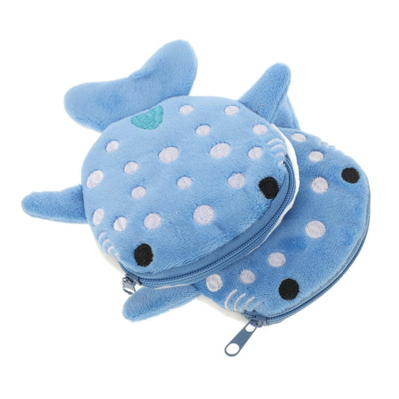FUEENIRVA 2Pcs Shark Pouch Plush Sky-blue Artistic Style Storage for Women Giving