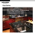 thumbnail image 5 of Houzer Club 17 in Stainless Steel Undermount 8 in Deep Single Square Bowl Bar Sink with Strainer and Grid - MS-1708-C, 5 of 7