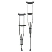 McKesson Universal Aluminum Crutches, Quick-Adjust, Push-Button - All Ages, 2 Box