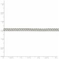 thumbnail image 4 of White Sterling Silver chain Curb Pave 20 in 4 mm 4mm pave, 4 of 5