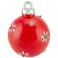 thumbnail image 2 of Northlight LED Lighted "Merry Christmas" Ball Ornament Decoration - 10" - Red, 2 of 4