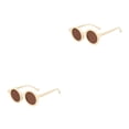 thumbnail image 2 of Sonducket Gafas de sol ópticas redondas, gafas para bebés, ropa para niños pequeños, ropa encantadora de moda, accesorios para protección de ojos Beige 2piezas Sonducket CBP374773, 2 of 6