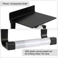 thumbnail image 4 of Uxcell Toilet Paper Holder with Phone Accessories Shelf Aluminum Alloy Black, 4 of 7