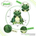 thumbnail image 4 of DolliBu Plush Frog Stuffed Animal - Soft Huggable Squat Green Frog, Adorable Playtime Frog Plush Toy, Cute Rain Forest Life Cuddle Gift, Super Soft Plush Doll Animal Toy for Kids & Adults - 8 Inches, 4 of 7