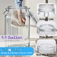 thumbnail image 3 of Airtight Glass Storage Jars with Clamp Lid - Food Storage Containers with Rubber Gasket Seal – Pantry & Kitchen Canisters for Dry Goods, Coffee, Sugar, Pasta -135oz | 4L | 1 GAL (1pk), 3 of 6