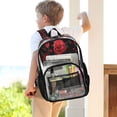 thumbnail image 7 of PVC Transparent Backpacks Clear Backpack for Travel and Outings Red Roses and Hearts Pattern, 7 of 7