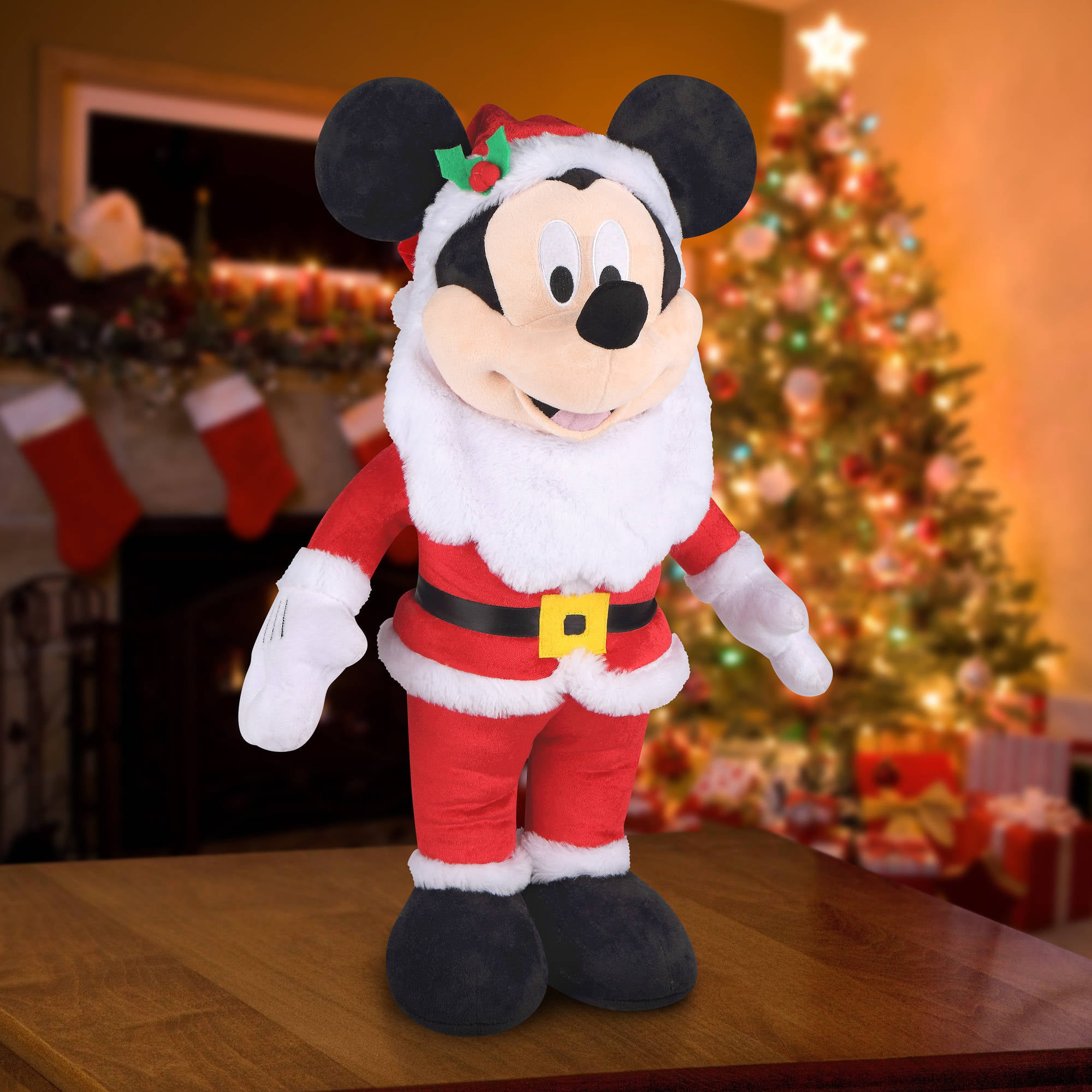 mickey mouse christmas stuffed animal