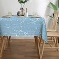 thumbnail image 3 of YFYANG Rectangular Polyester Table Cloth Blue Branch Texture Table Cover for Indoor Outdoor Kitchen Restaurant Table Decoration Tablecloths，54" X 72", 3 of 9