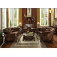 thumbnail image 3 of ACME Versailles Coffee Table, Cherry Oak & Clear Glass, 3 of 4