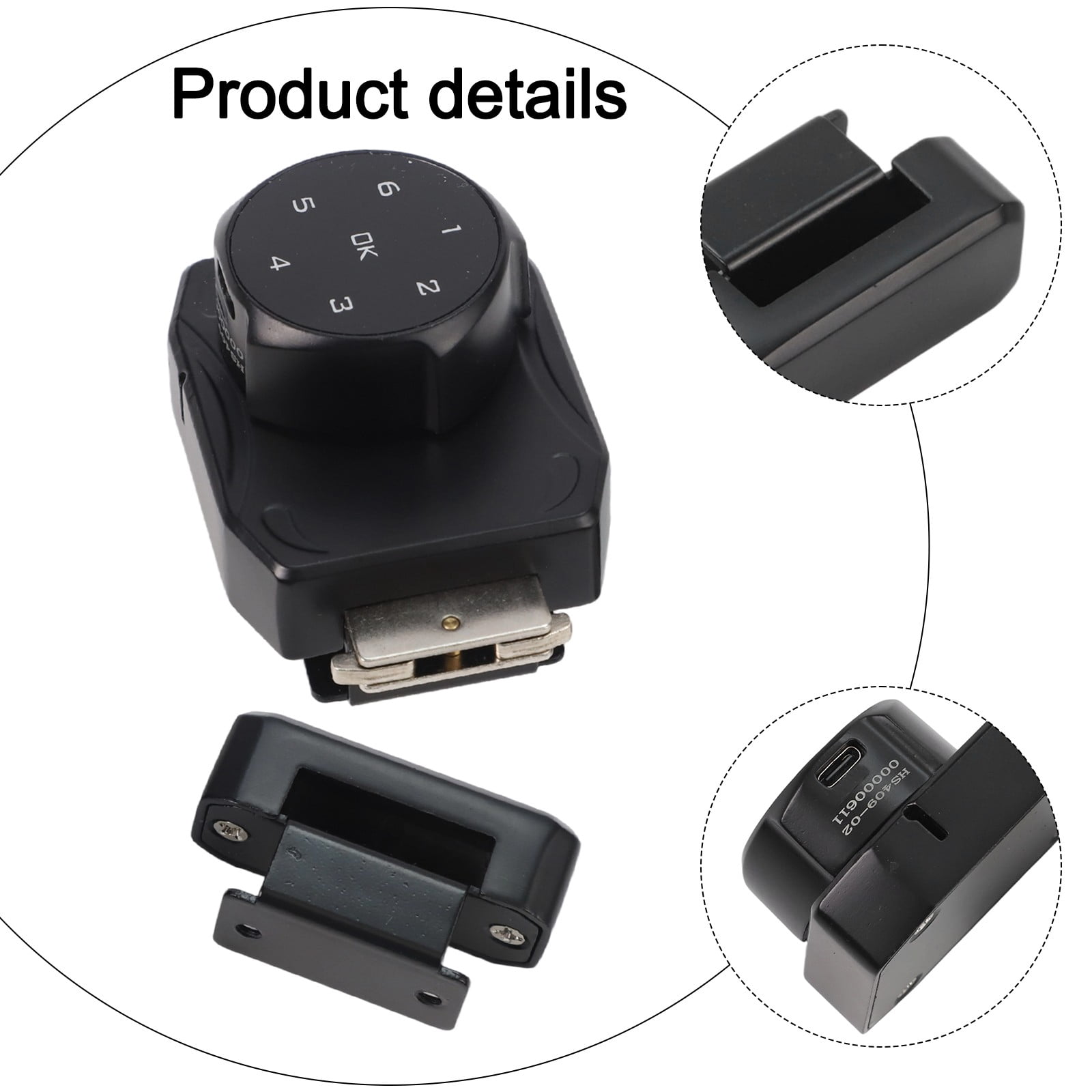 Digital Password Glass Cabinet Lock,Electronic Security for Sliding Showcase Doors