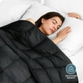 thumbnail image 3 of Bare Home 12 lbs Weighted Blanket for Adults and Kids - 48" x 72" - Minky Fleece, Black, 3 of 10