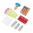 thumbnail image 3 of Set de juegos de simulación de madera Checkout Register Hape para niños, 3 of 5
