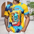 thumbnail image 5 of jowamay Mens Beach T Shirts Crewneck Summer Short Sleeve Beach Tee Regular Fit Trendy Basic Tops for Travel Leisure, 5 of 6