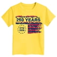 thumbnail image 5 of mgoYE Girls Boys American Flag Shirt 4th of July T-Shirt Patriotic Short Sleeve Tee USA Flag Stripe Star Summer Blouse Tops 250th Anniversary USA Clothing Girls(Yellow,2-3 Years), 5 of 5
