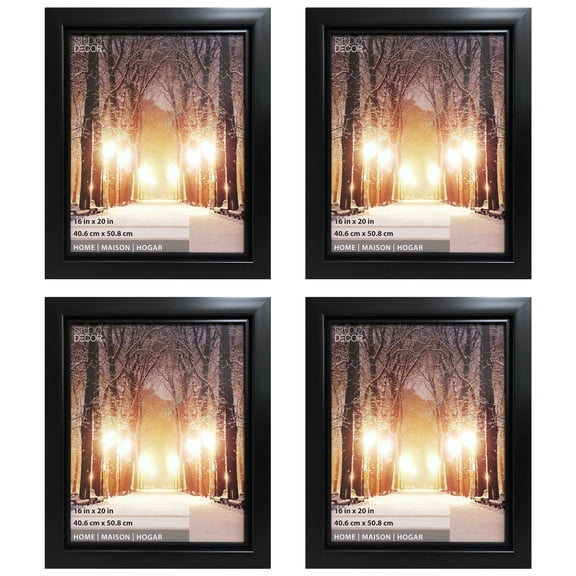 Studio Decor Black Step Frame, Home Collection, 4 Pack