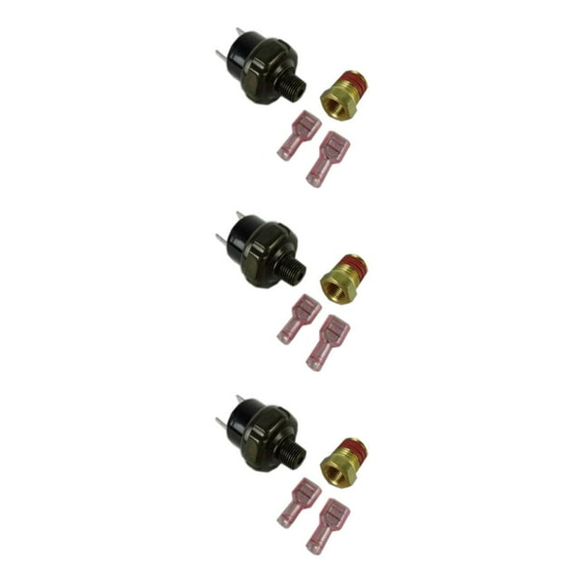 Redempat 12 Volt Compressor Air Pressure Switch for Air Ride Assist Kit Black 150-180 psi 3Set