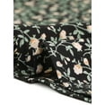 thumbnail image 6 of INSPIRE CHIC Women's Floral Print Long Sleeve Stand Collar Casual Shirt XS Black Green, 6 of 6