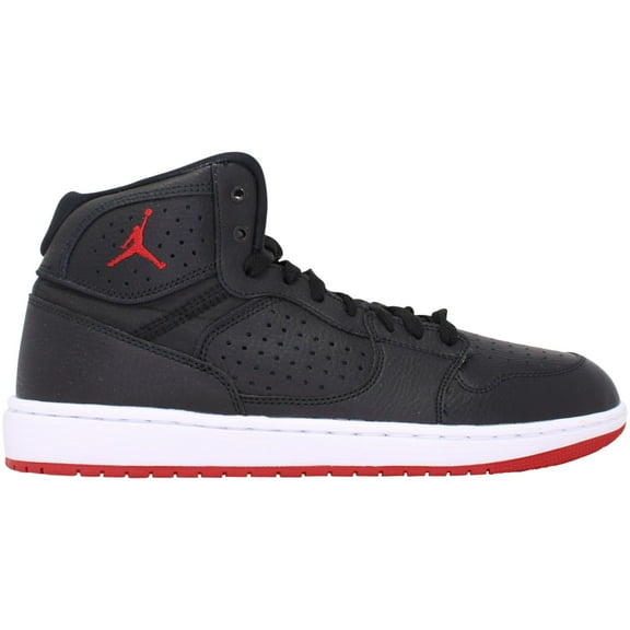 Jordan Access Men's Size 10.5 Black Red Leather Athletic Shoes AR3762 001