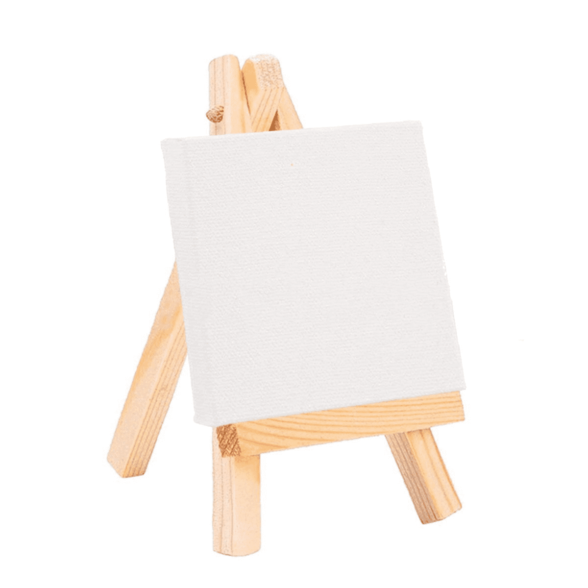 36Pcs Artists Mini Easel +3 Inch X3 Inch Mini Canvas Set Painting DIY Drawing Small Table Easel for School,36 x Mini Easel 36 x canvases,Wood color