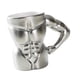 thumbnail image 5 of Taza de cerámica Taza de café 300 ml Taza de té Taza de desayuno Taza de café Decorativa con Plateado y blanco, 5 of 9
