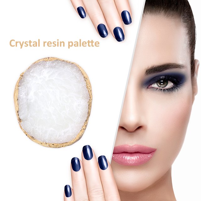 Exhibición de arte de uñas de ágata de resina, tablero de exhibición, herramientas de salón de uñas, paleta mezcladora de colores Ndcxsfigh Cuidado Belleza
