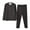 Black, variant on Men's Pajama Set Long Sleeve Button Front Polyester Thermal Underwear Plus Size L - 3XL 2 Piece Comfortable Warm Sleepwear Loungewear
