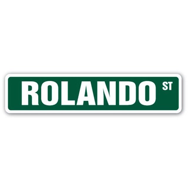 SignMission Rolando SS- 4 x 18 Po Chambre Nom d'Enfant Signe de la Rue - Rolando
