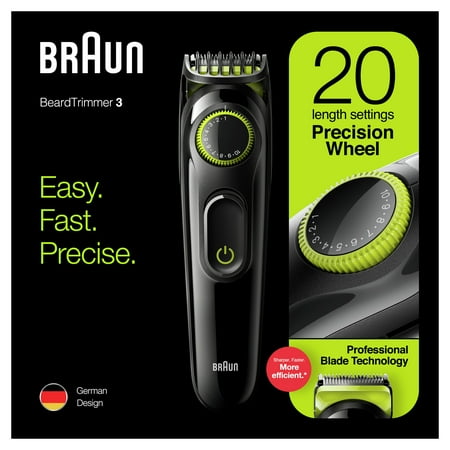 Braun BT3221 Men's Beard Trimmer and Hair Clipper, Volt Green