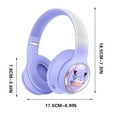 thumbnail image 4 of Auriculares inalámbricos Bluetooth supraaurales, larga duración de la batería, púrpura, 4 of 4