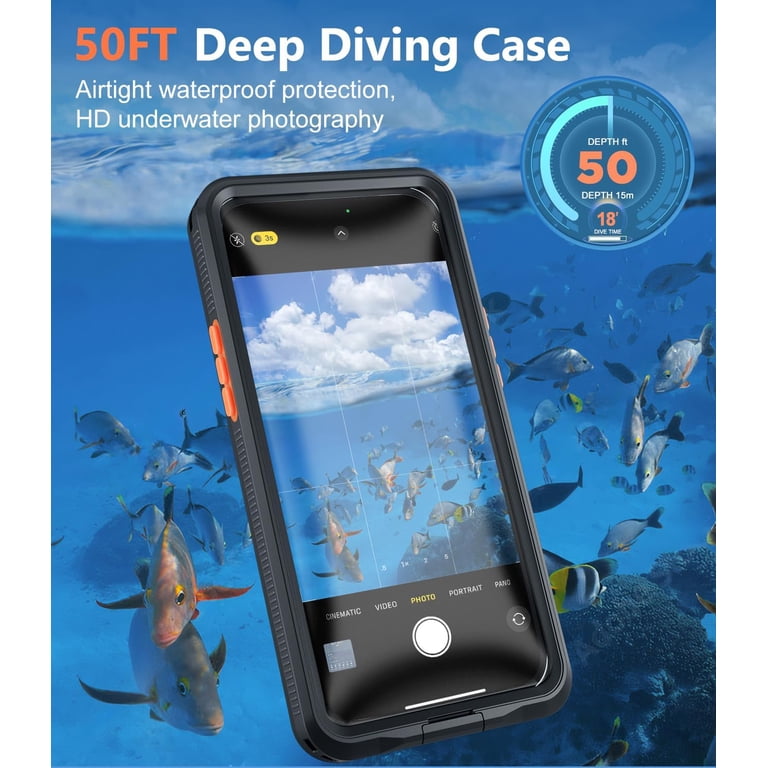 KOMI Waterproof Phone Case, Underwater Snorkeling Case for